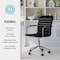 Martha Stewart Taytum Upholstered Office Chair in Black/Polished Nickel CH-142370-BK-MS - alternate 3
